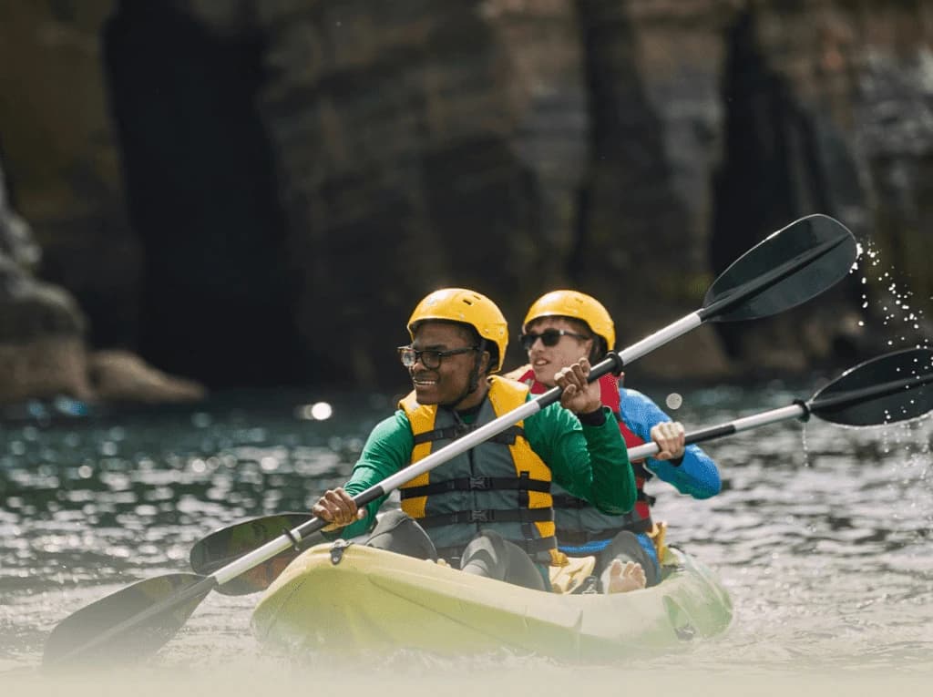 Scouts kayaking