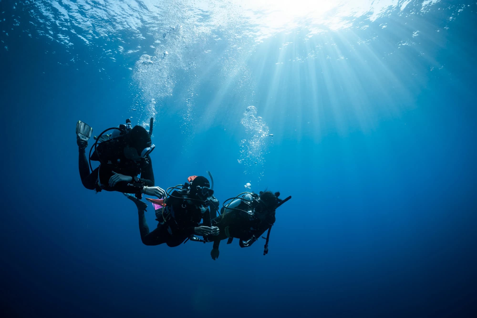 Scouts scuba diving